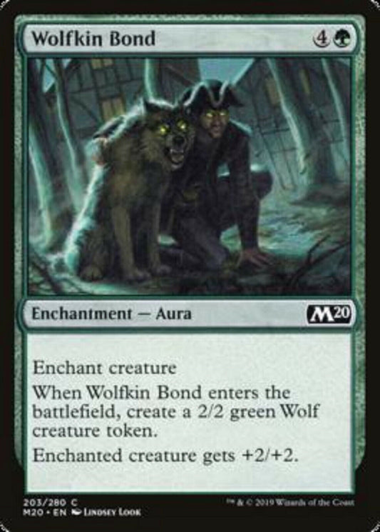 MTG MTG 4x Wolfkin Bond Core Set 2020 cards Magic The Gathering