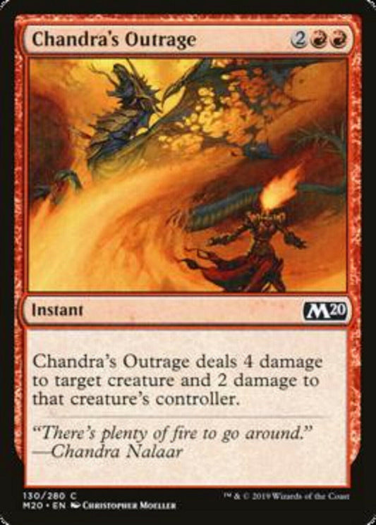 MTG MTG 4x Chandra's Outrage Core Set 2020 cards Magic The Gathering