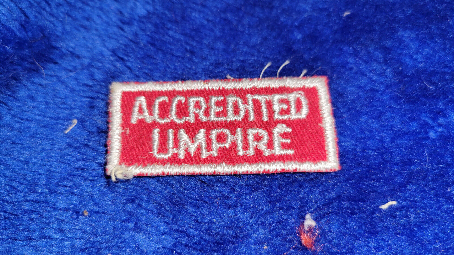 Vintage Shoulder Patche Souvenir Accredited Umpire
