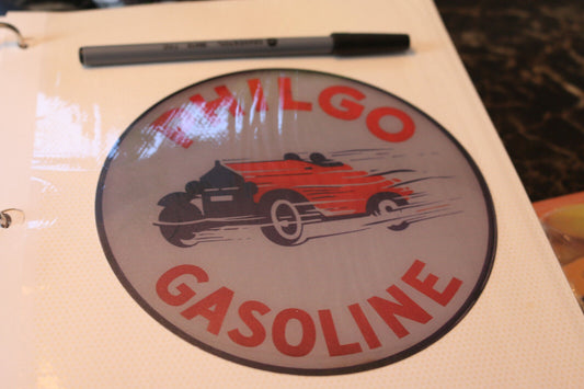 1X 6" Philgo Gasoline Motor Oil Round Sign Nostalgic Retro Wall Decor Sticker 1