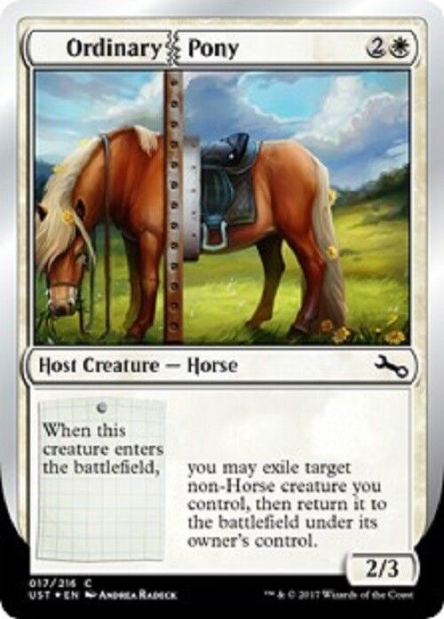 MTG 4x Ordinary Pony Unstable Cards Magic the Gathering MTG