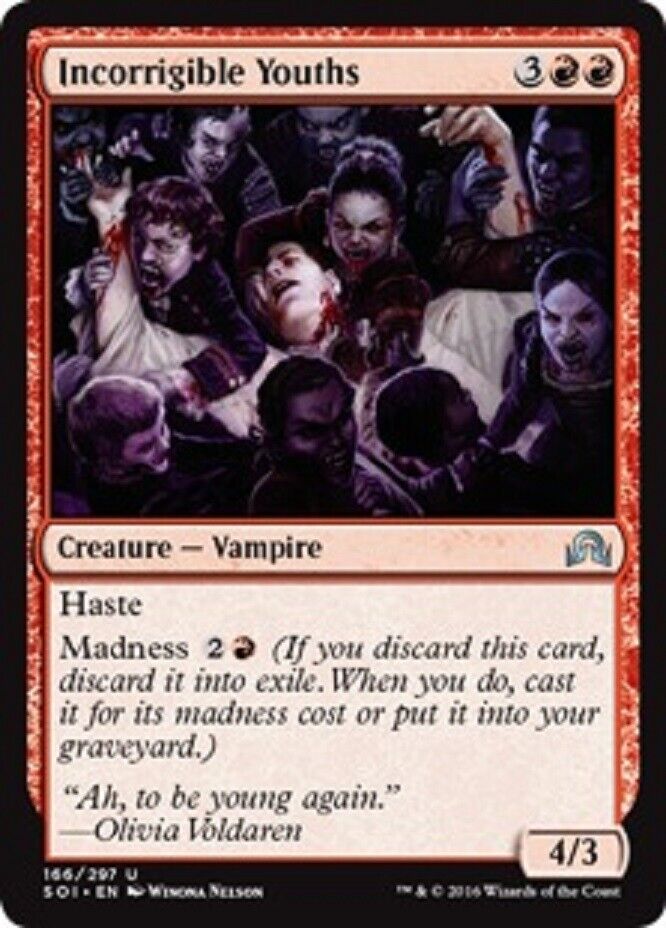 MTG MTG 1x Incorrigible Youths Shadows over Innistrad Card Magic The Gathering NM