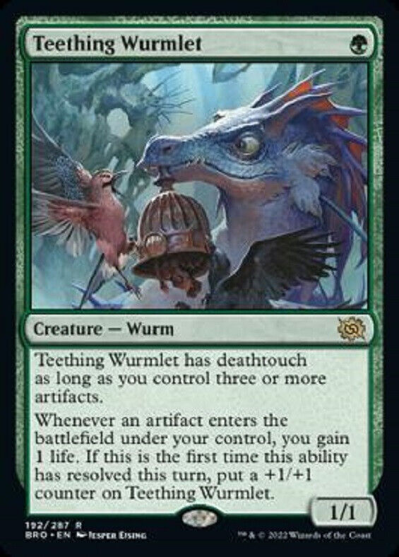 MTG MTG 1x  Teething Wurmlet Foil The Brothers' War Magic the Gathering