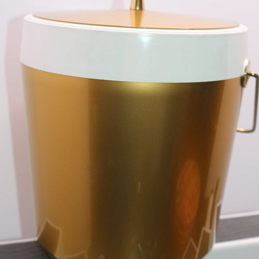Large Golden Plastic Champagne Party Wine Beer Ice Cooler Bucket Vintage Vtg Rar