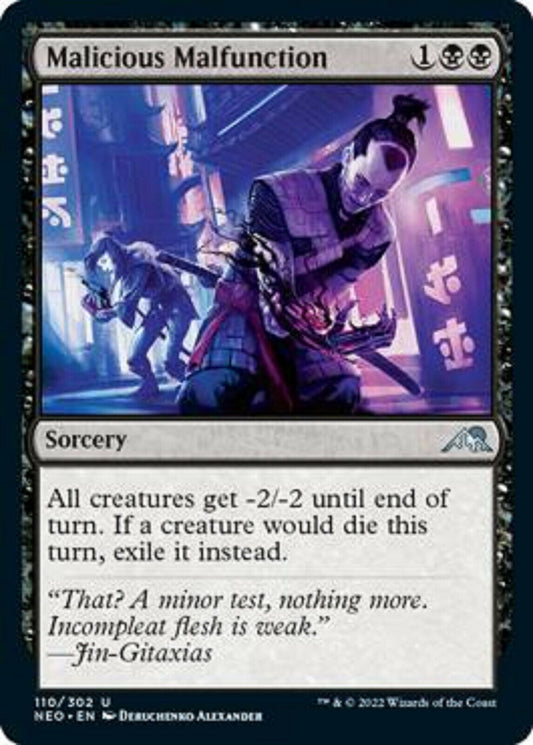 MTG MTG 1x Malicious Malfunction Kamigawa Neon Dynasty Magic the Gathering