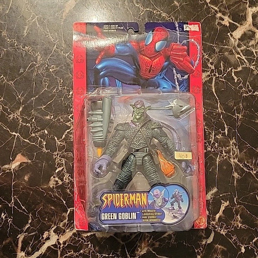 Spider-Man Green Goblin Toybiz 2003 Action Figure W/ Missile Launching Glider