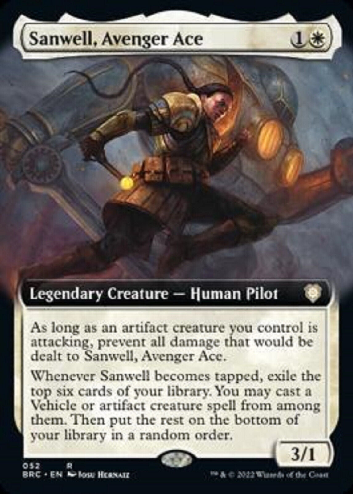 MTG 1x MTG Sanwell, Avenger Ace Extended The Brothers' War Commander Magic the Gathe