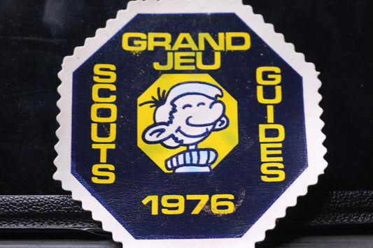 Vintage Patch Hat Uniform Badge Grand Jeu Scouts Guides 1976