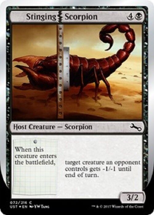 MTG 4x Stinging Scorpion Unstable Cards Magic the Gathering MTG