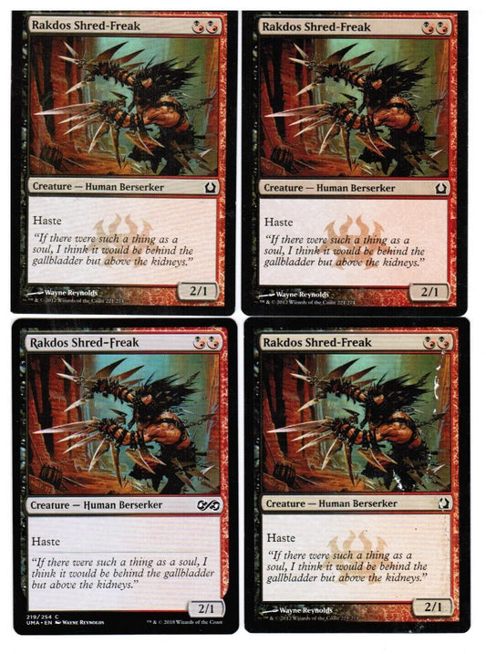 MTG MTG 3x Rakdos Shred-Freak Return to Ravnica Played +1 Ultimate Masters cards =4x