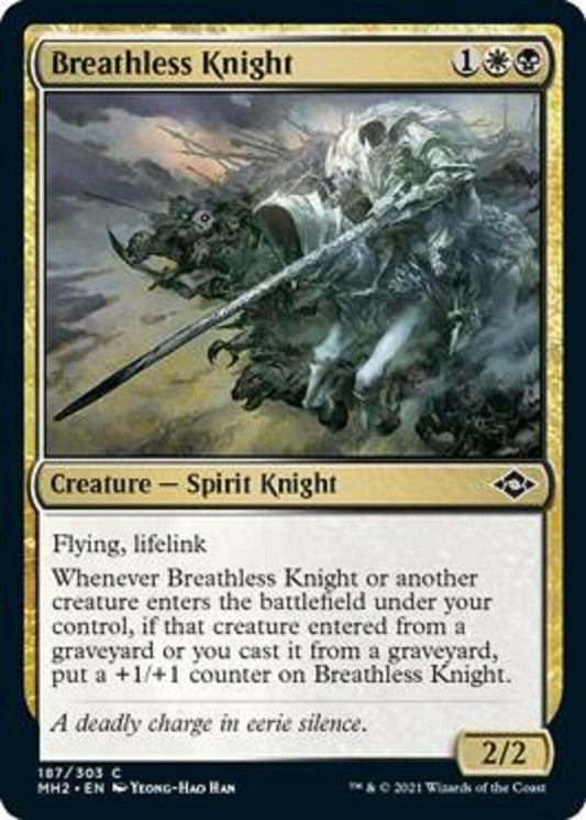 MTG MTG 1x Breathless Knight FOIL Modern Horizons 2 card Magic Gathering