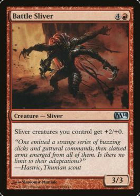 MTG MTG 1x  Battle Sliver Magic 2014 Core Set Card Magic The Gathering