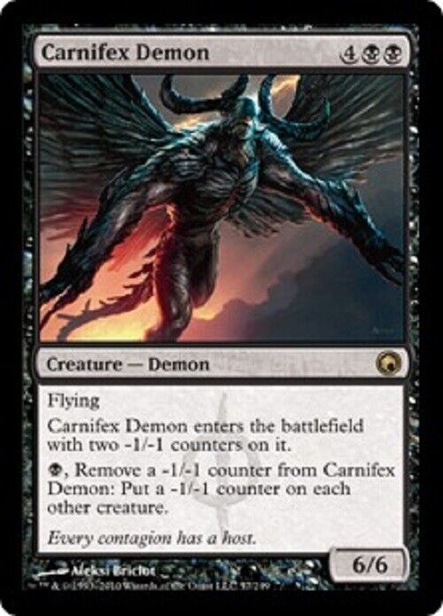 MTG 1x Carnifex Demon Scars of Mirrodin Unplayed NM Cards