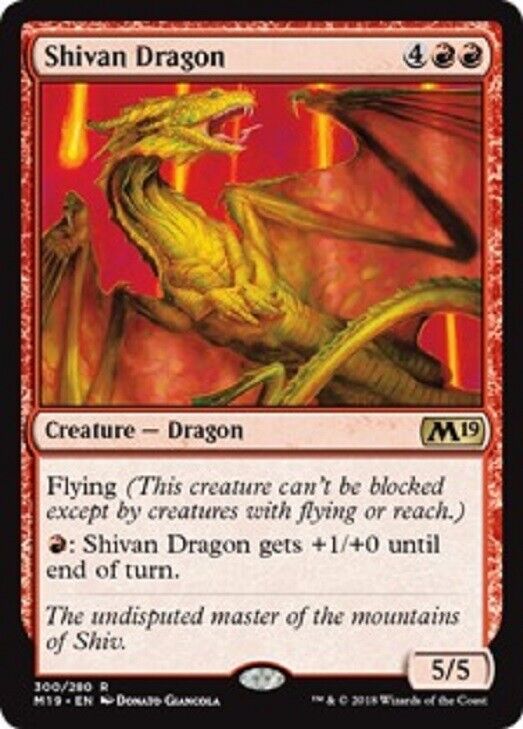 MTG 1x Shivan Dragon Core Set 2019 MTG card Magic the Gathering Flying creature