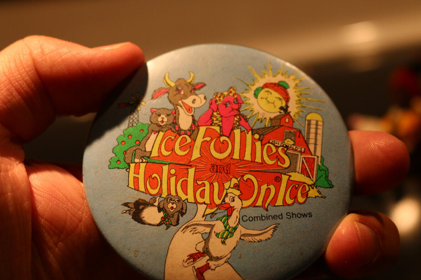 Macaron Pin Back Button Pin Back Ice Follies And Holiday Uncle Combined Shows