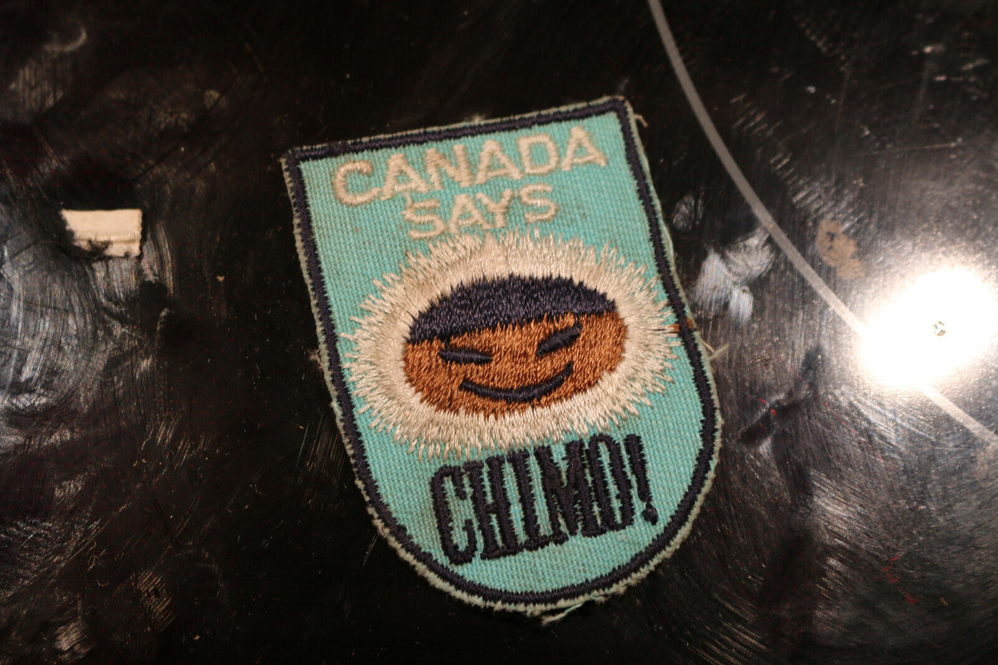Vintage Shoulder Patche Souvenir Canada Says Chimo!