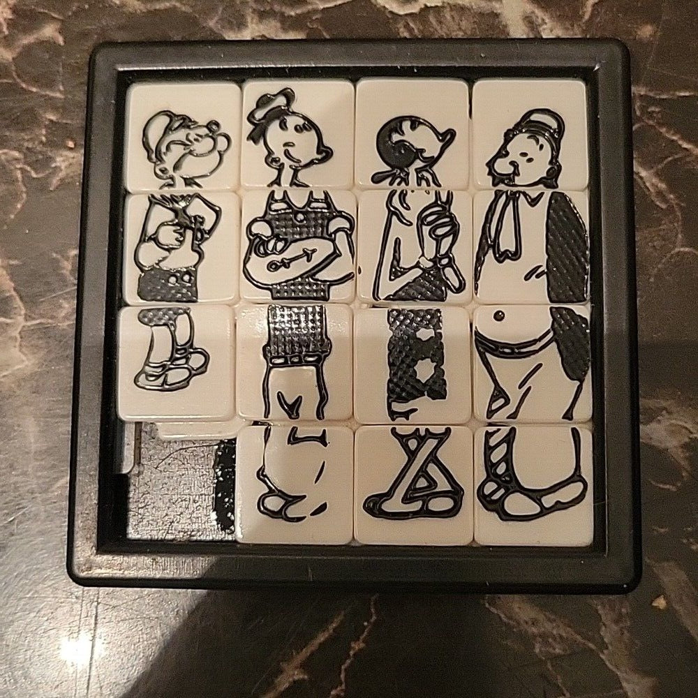 Vintage Roalex Co 1960'S Popeye & Friends Slide Sliding Toy Puzzle