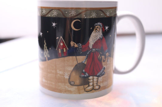 Tasse À Café Christmas Santa Claus Holiday, Night Gift Moon Mug Cup,