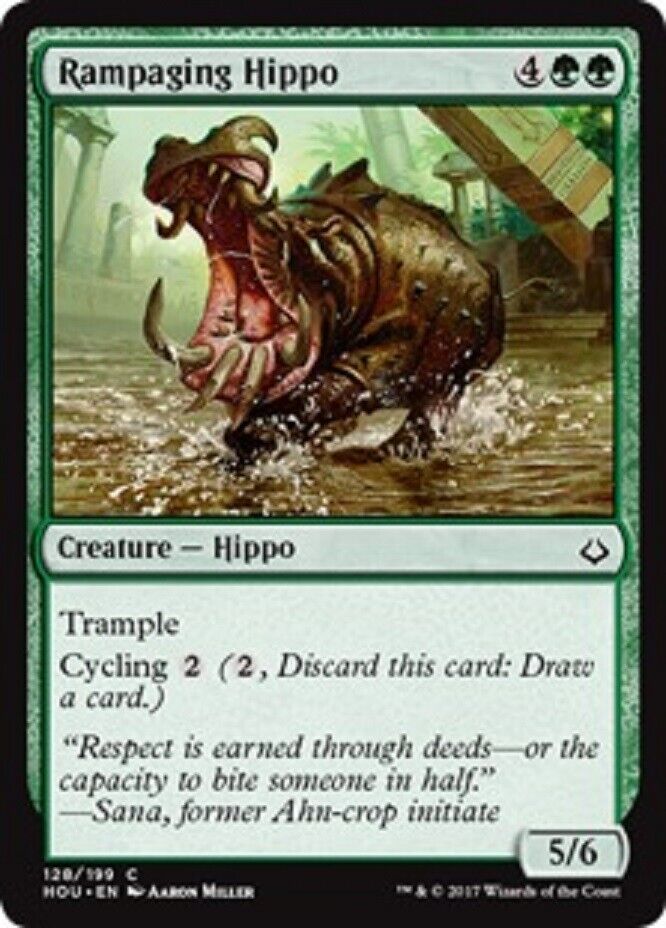 MTG MTG 4x   Rampaging Hippo Hour of Devastation cards Magic The Gathering