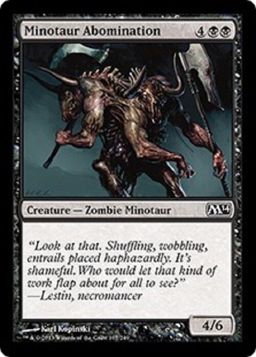 MTG 4x Minotaur Abomination Magic 2014 Core Set NM Cards MTG Magic Pau Omniphustoys MTG 4x Minotaur Abomination Magic 2014 Core Set NM Cards MTG Magic Pau Omniphustoys