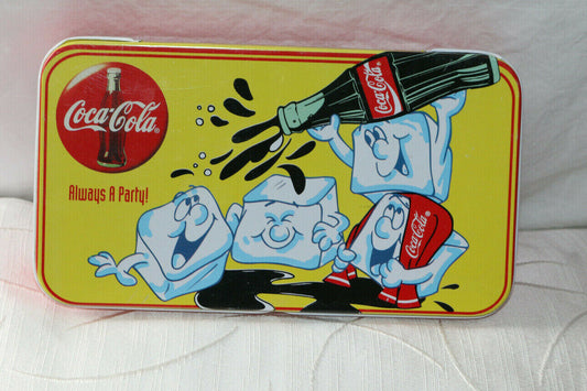 Coca Cola 1994 Yellow Tin Box Always A Party Rare Metal