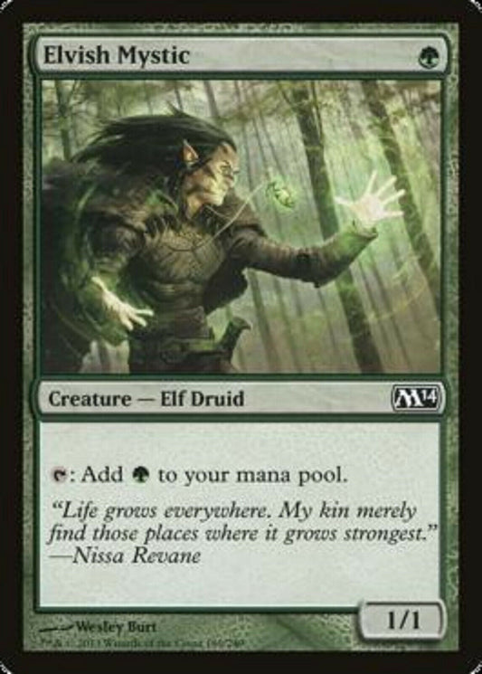 MTG MTG 1x  Elvish Mystic Magic 2014 Core Set card Magic The Gathering