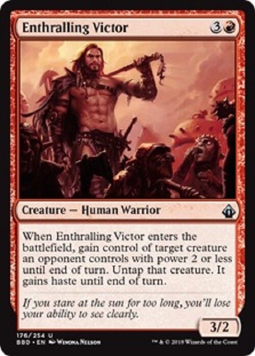 MTG 1x Enthralling Victor Commander Battlebond NM  Card MTGMagic Pauper