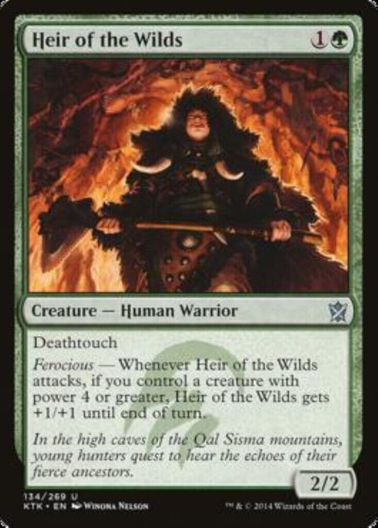 MTG MTG 1x  Heir of the Wilds Khans of Tarkir  Card Magic The Gathering