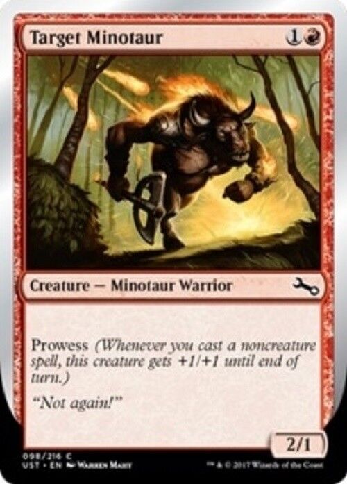 MTG MTG 4X Target Minotaur (C) NM Unstable cards Magic The Gathering