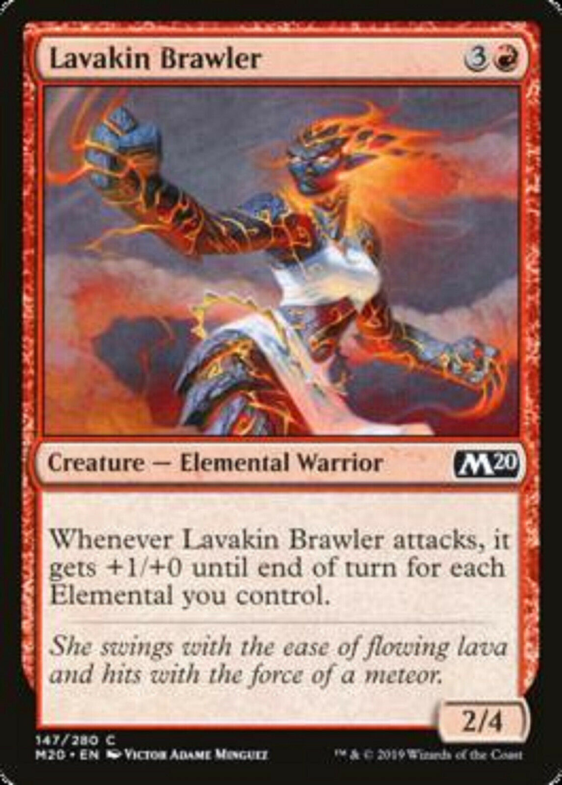 MTG MTG 4x Lavakin Brawler Core Set 2020 cards Magic The Gathering