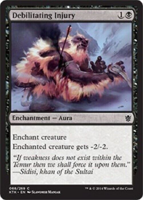 MTG MTG 4x Debilitating Injury Khans of Tarkir  Cards Magic The Gathering