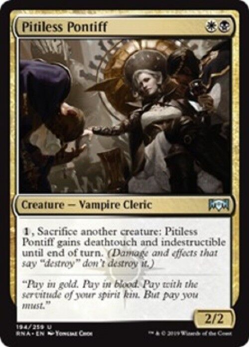 MTG 2x Pitiless Pontiff Ravnica Allegiance Unplayed NM Card