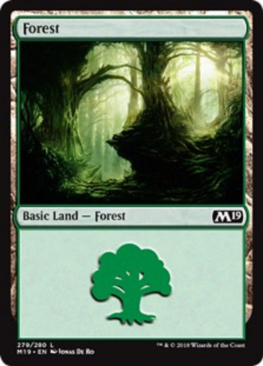 MTG MTG 4x Forest (279) Core Set 2019 MTG Magic the gatherine cards