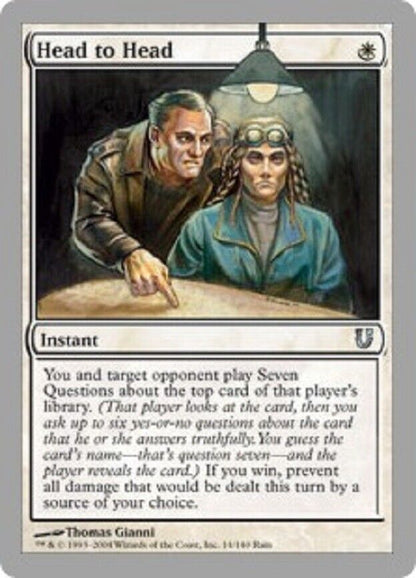 mtg unhinged cards MTG 1x Head to Head Unhinged card MTG Magic the Gathering Damaged – Omniphustoys