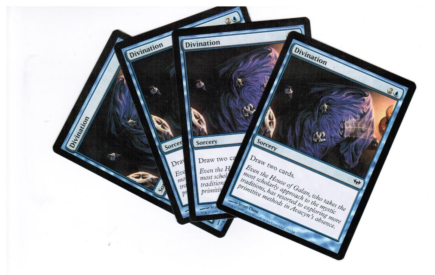 MTG MTG Divination Dark Ascension X4 4x Magic the GAthering - Draw Two Cards