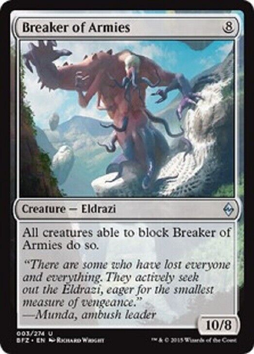 MTG Mtg x1 Breaker of Armies Battle for Zendikar Commander Magic the Gathering card