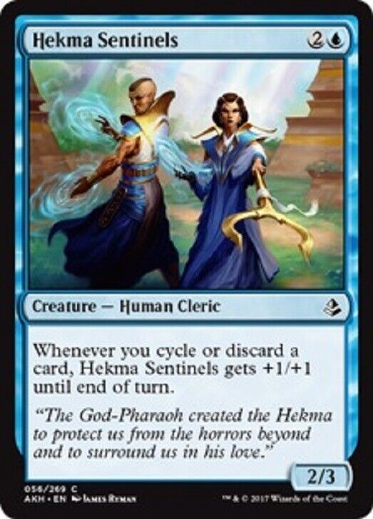 MTG Mtg x1 Hekma Sentinels Amonkhet  FOIL blue Magic the Gathering card