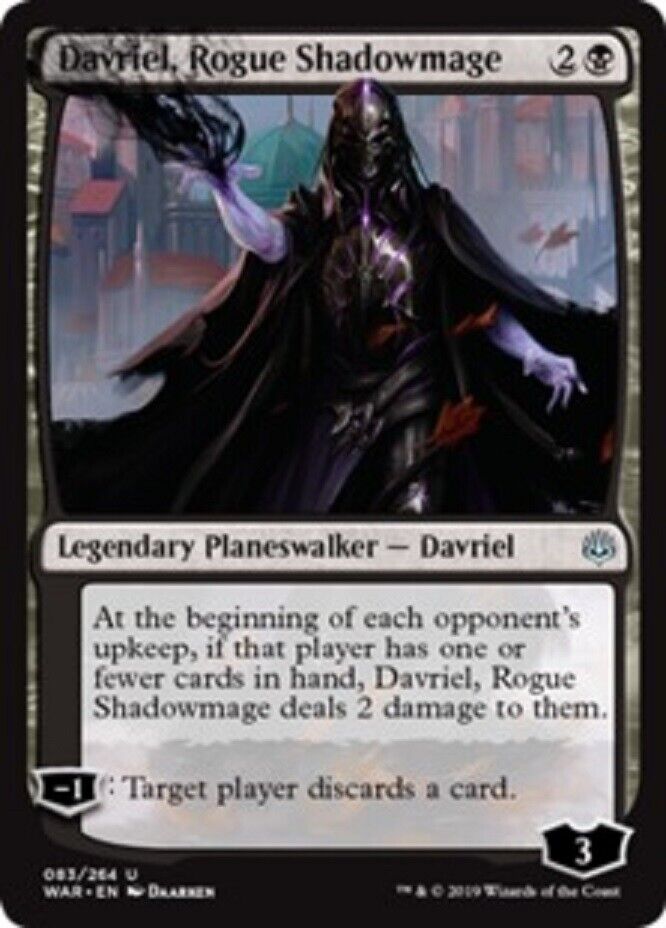 MTG MTG 1x Davriel, Rogue Shadowmage War of the Spark Card Magic The Gathering NM