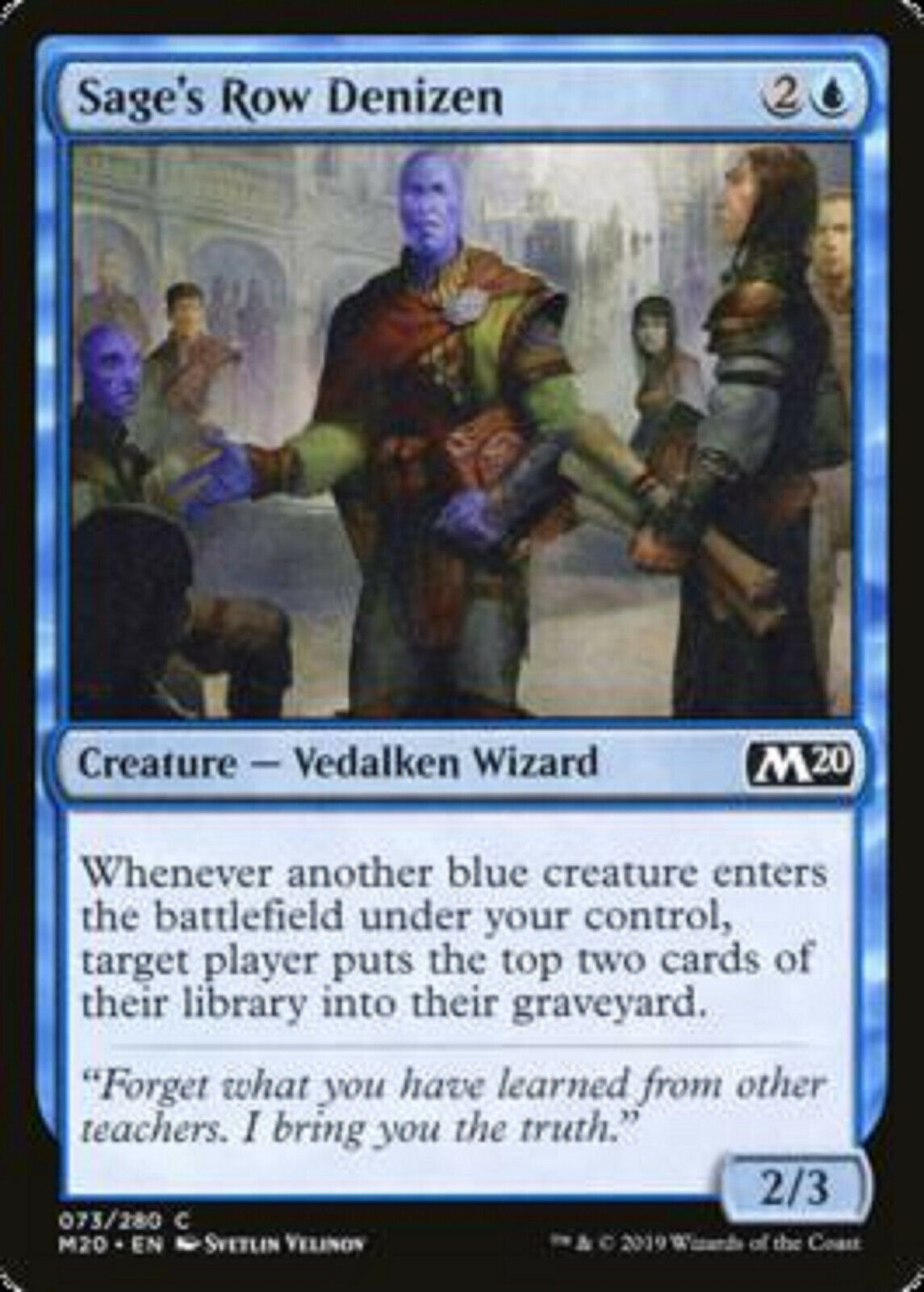 MTG MTG 4x Sage's Row Denizen Core Set 2020 card Magic The Gathering