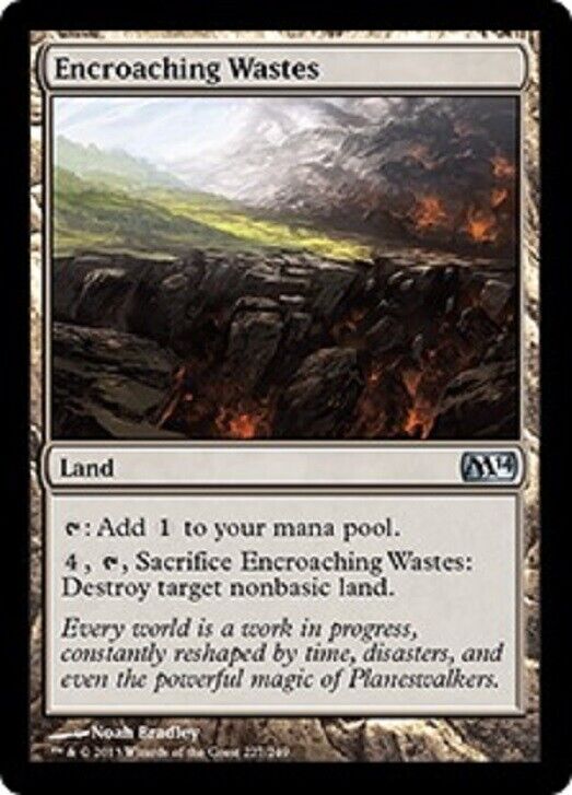 MTG 1x mtg Encroaching Wastes Magic 2014 Core Set card Magic the Gathering Land