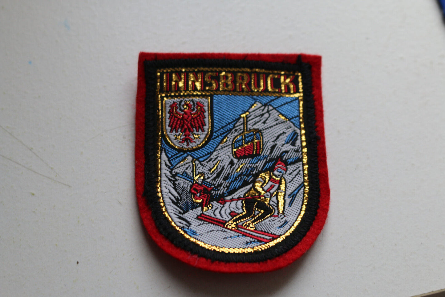 Innsbruck Gold Line Ski Patch Patches Rare Travel Souvenir Patch Coat Of Arms