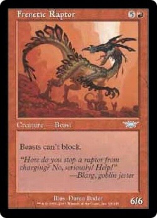 MTG MTG 1x Frenetic Raptor Legions Card Magic The Gathering