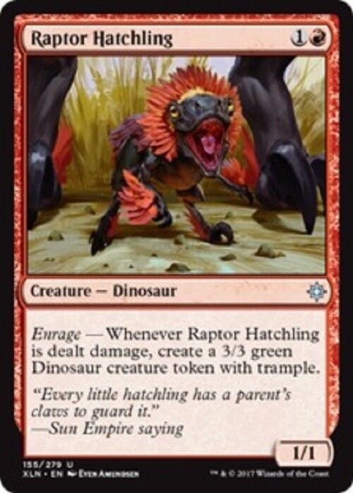 MTG Raptor Hatchling  Ixalan Card Magic the Gathering  NM Rare MTG