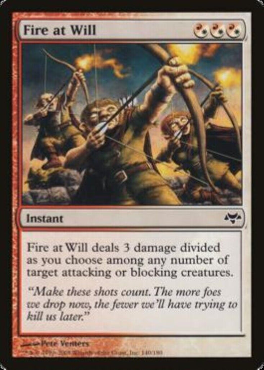 MTG MTG 4x  Fire at Will Eventide card Magic The Gathering