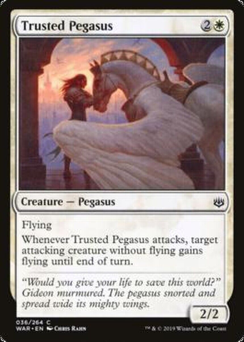 MTG MTG 4x Trusted Pegasus War of the Spark Cards Magic The Gathering NM