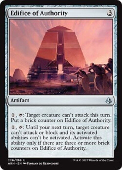 MTG mtg x1 Edifice of Authority Amonkhet  Card Magic the GatheringnPauper