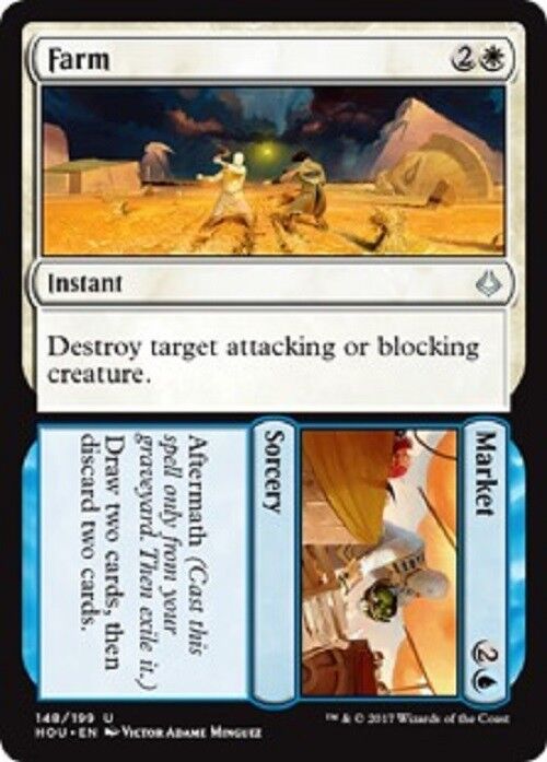 MTG Farm // Market FOIL Hour of Devastation Card MTG Freshpack Commander Pauper