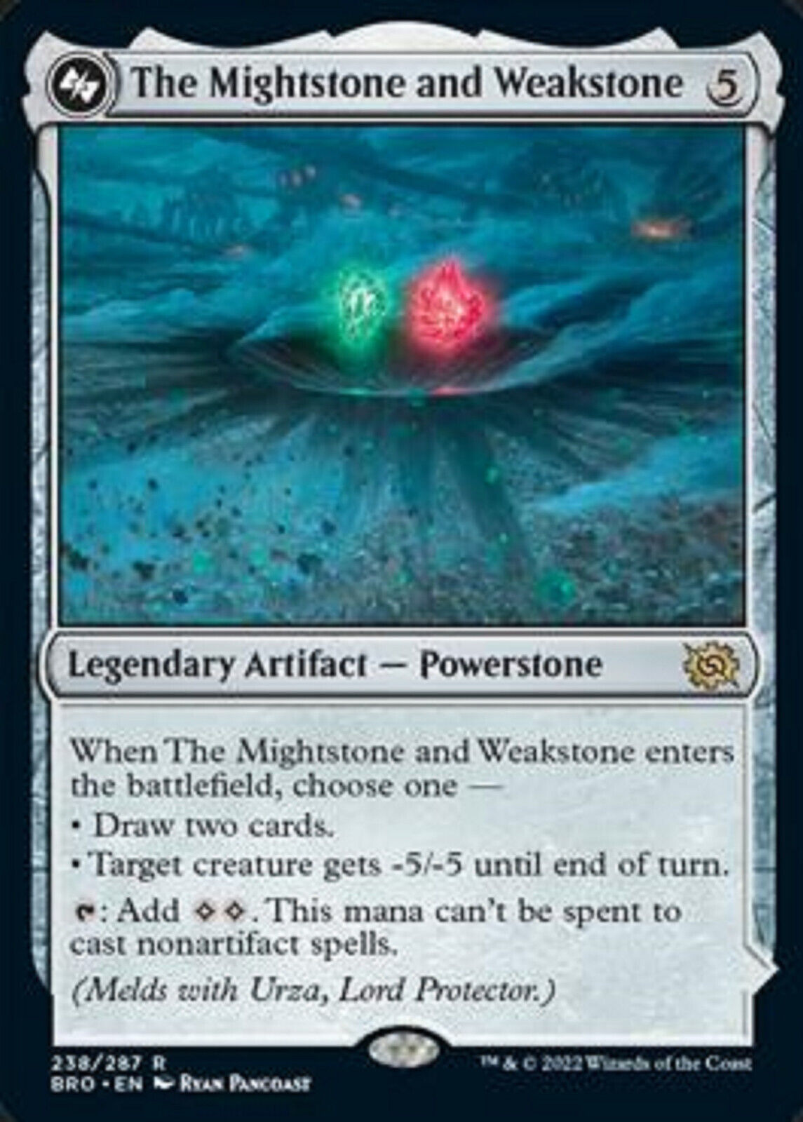 MTG MTG The Mightstone and Weakstone The Brothers' War card Magic The Gathering