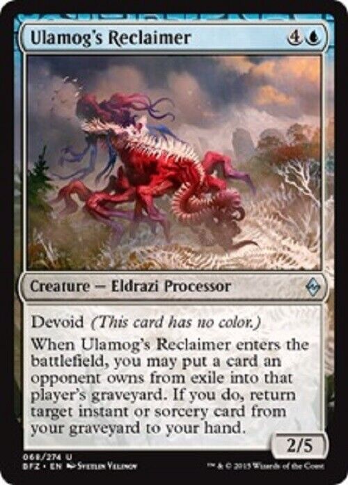 MTG MTG 1x  Ulamog's Reclaimer BFZ Battle for Zendikar Card Magic The Gathering