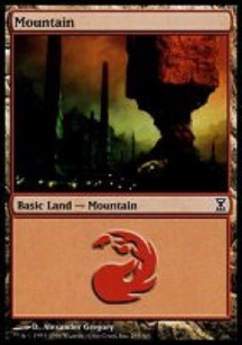 MTG 1x Mountain (295 B) Time Spiral FOIL Card MTG Land Commander Pauper